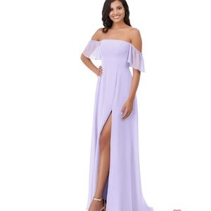 Azazie lilac bridesmaids dress